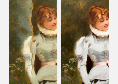 restauración pintura antigua, consolidación restauración pintura antigua, consolidación